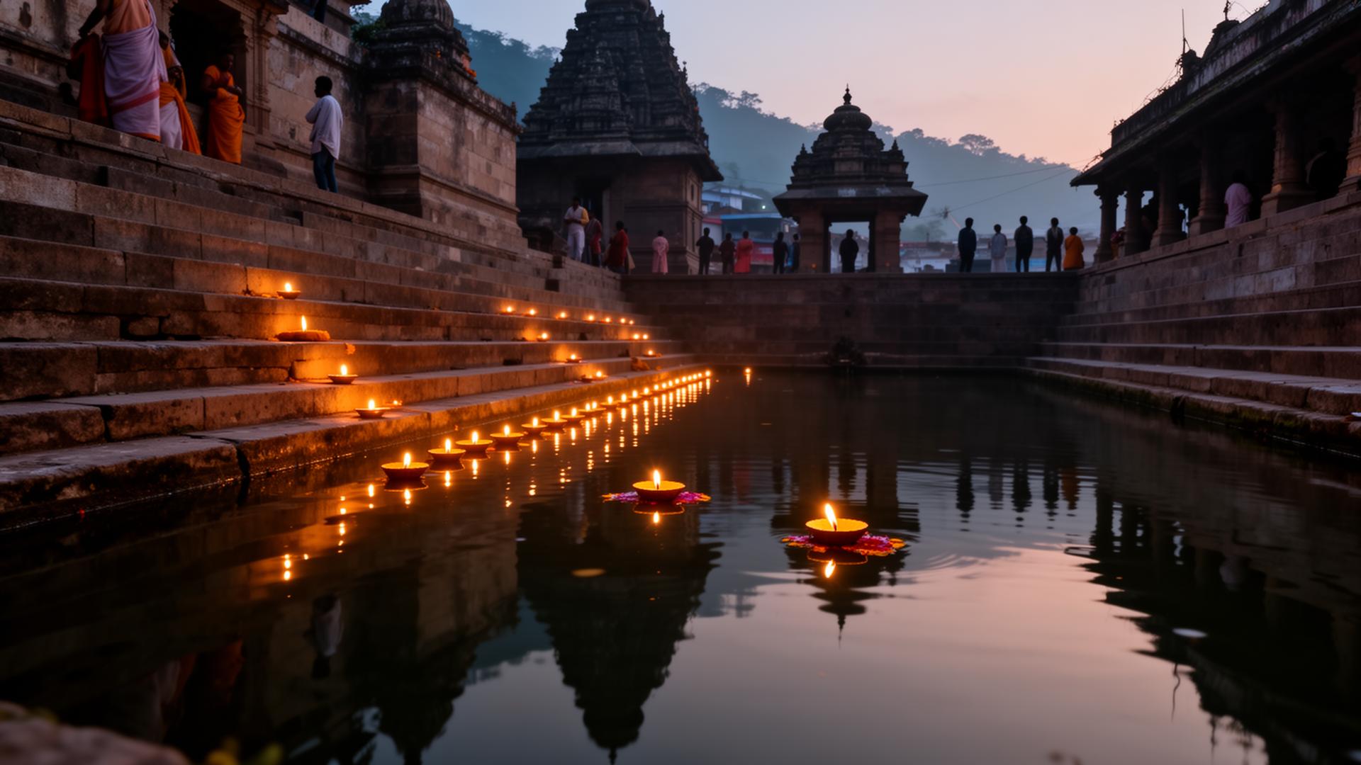 O kund de banho de Trimbakeshwar.